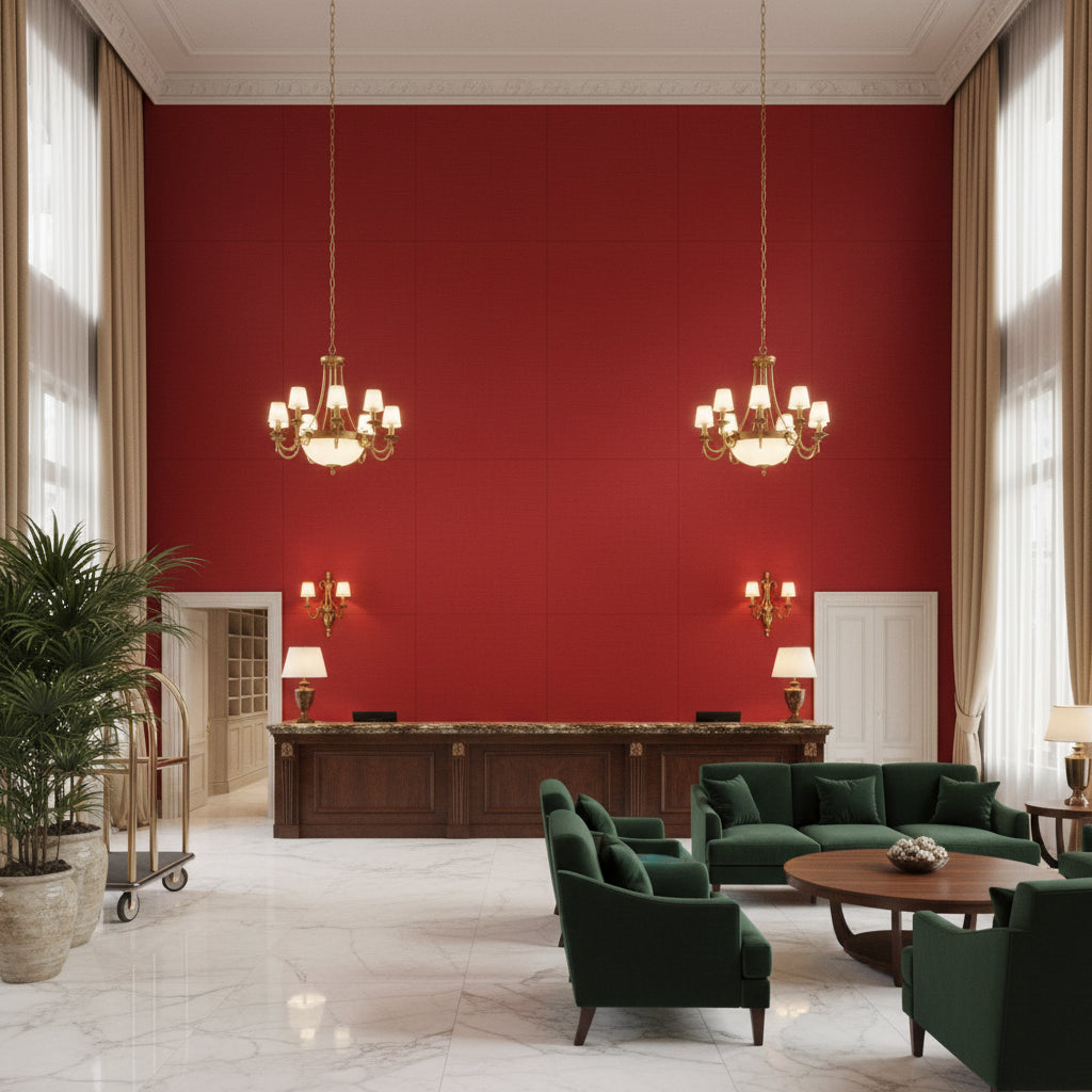 PF50413.452.0 | Kravet - Hotel Lobby Visualization (AI-generated, may not be to scale. Verify pattern scale with product specifications.)