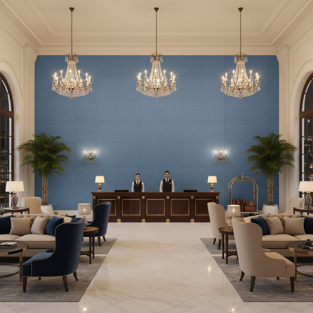 PF50413.645.0 | Kravet - Hotel Lobby Visualization (AI-generated, may not be to scale. Verify pattern scale with product specifications.)