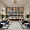 PF50490.680.0 | Kravet - Hotel Lobby Visualization (AI-generated, may not be to scale. Verify pattern scale with product specifications.)