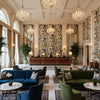 R1355.3.0 | Kravet - Hotel Lobby Visualization (AI-generated, may not be to scale. Verify pattern scale with product specifications.)