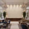 T8012114.16.0 | Kravet - Hotel Lobby Visualization (AI-generated, may not be to scale. Verify pattern scale with product specifications.)