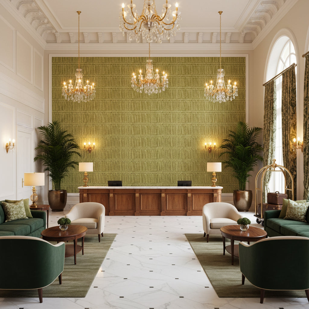 T8012114.34.0 | Kravet - Hotel Lobby Visualization (AI-generated, may not be to scale. Verify pattern scale with product specifications.)