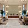 TL10136.13.0 | Kravet - Hotel Lobby Visualization (AI-generated, may not be to scale. Verify pattern scale with product specifications.)