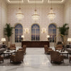 TL10173.110.0 | Kravet - Hotel Lobby Visualization (AI-generated, may not be to scale. Verify pattern scale with product specifications.)