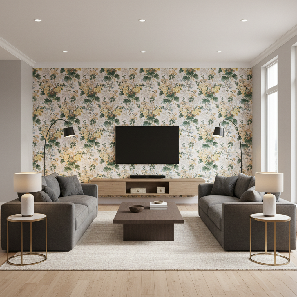 Althea Cotton P Citron — Living Room Room Setting