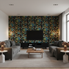Nympheus Print Teal - Living Room Room Setting | Kravet