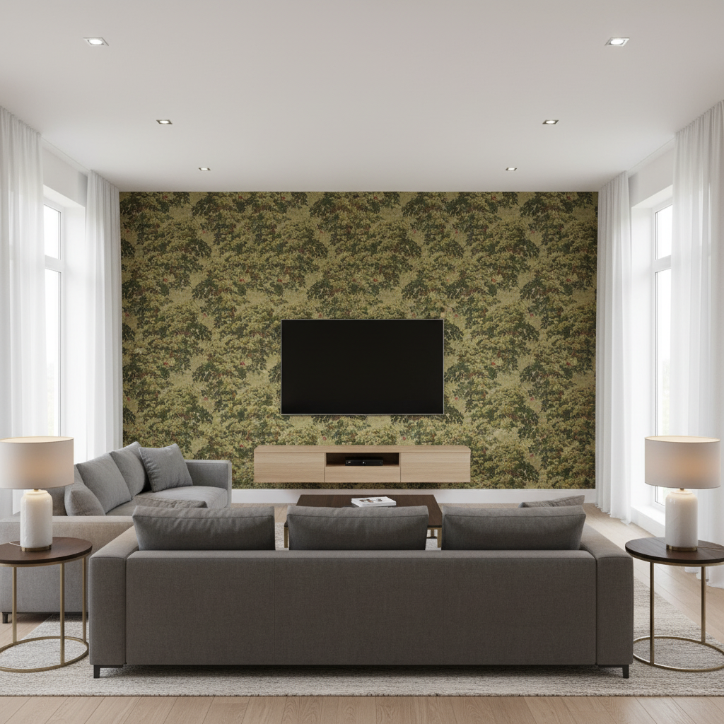 Mansfield Linen Woodlan — Living Room Room Setting