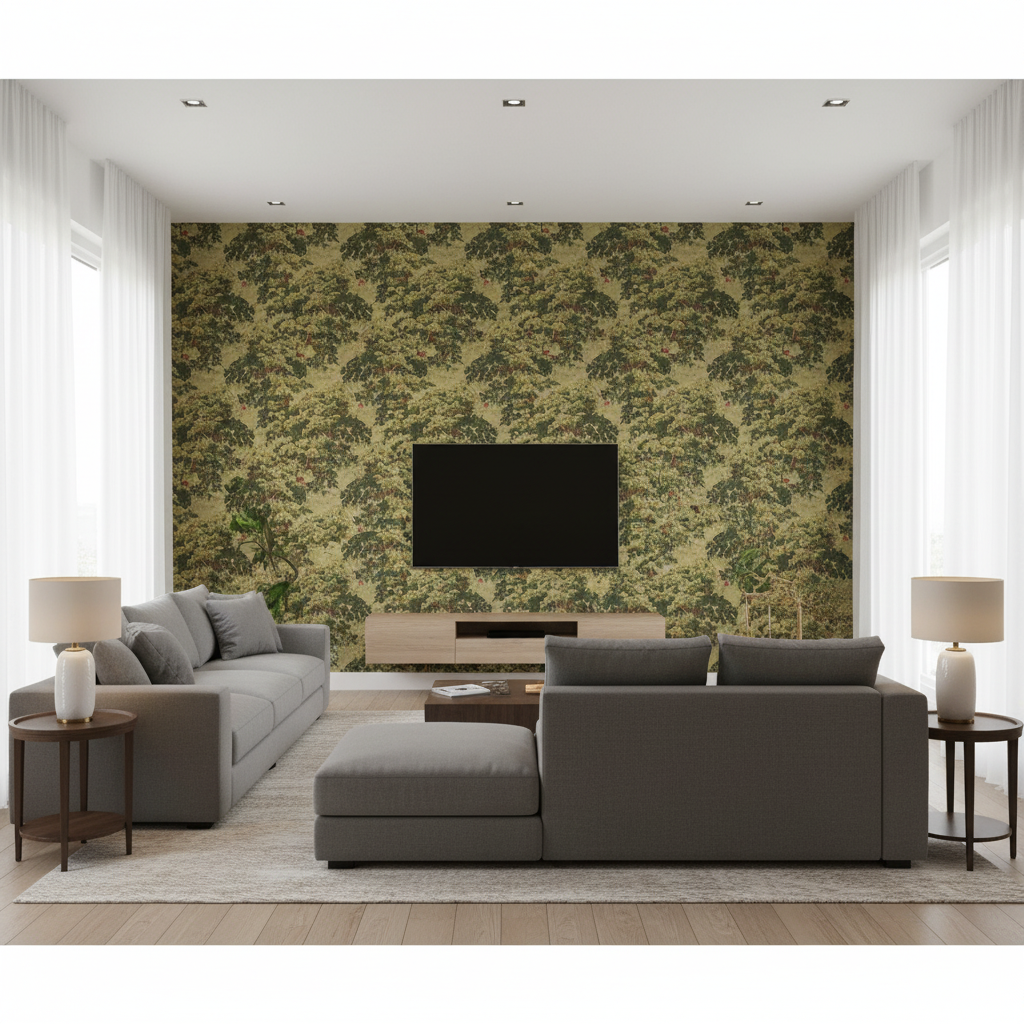 Mansfield Linen Woodlan - Living Room Room Setting | Kravet