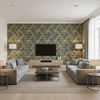 Mansfield Linen Larkspu — Living Room Room Setting