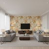 Hollyhock Hdb Coral/Olive — Living Room Room Setting