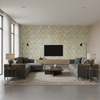 La Cinta Lemon/Blue — Living Room Room Setting