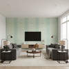 Indian Zag Aqua — Living Room Room Setting