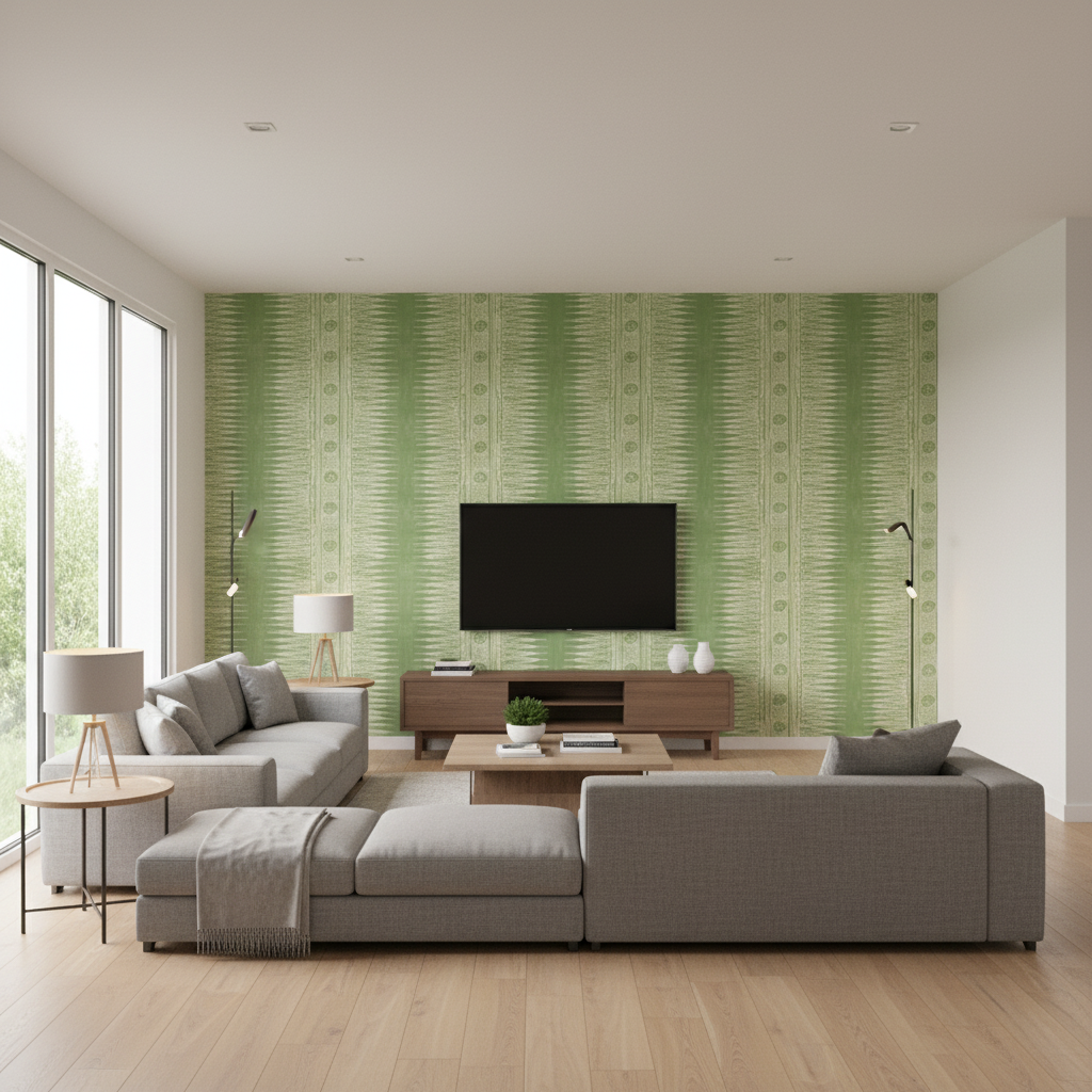Indian Zag Leaf — Living Room Room Setting