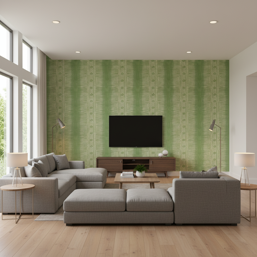 Indian Zag Leaf — Living Room Room Setting