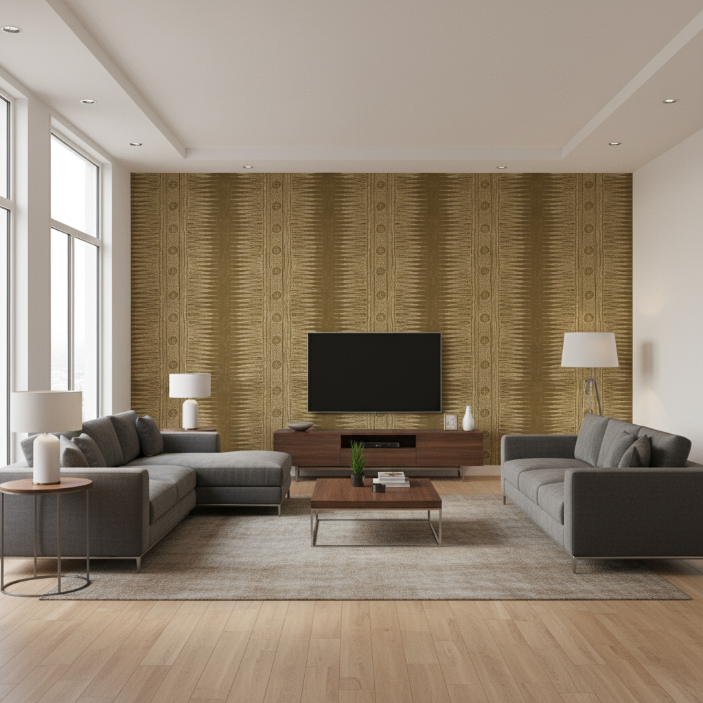 Indian Zag Bark — Living Room Room Setting