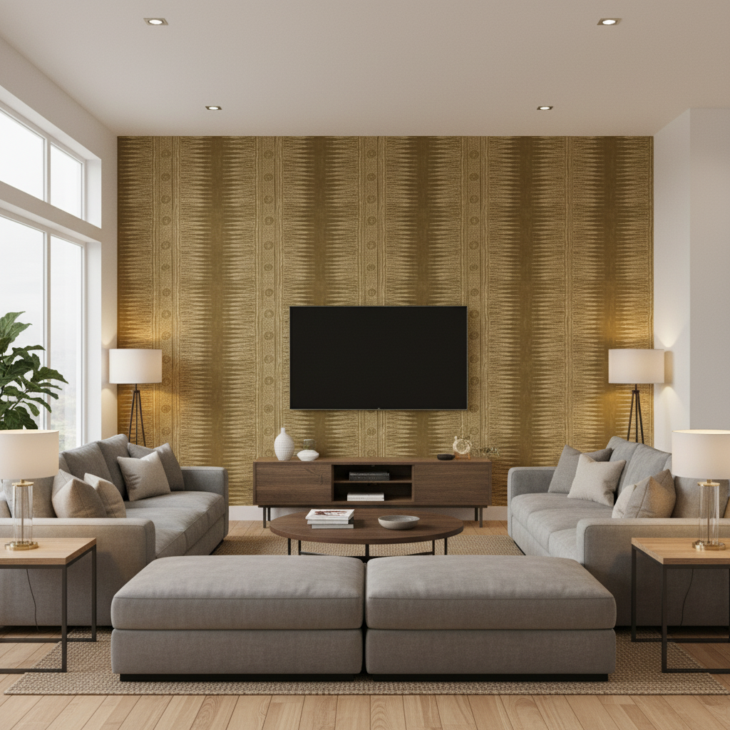 Indian Zag Bark — Living Room Room Setting