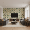 Hollyhock Hdb Lemon/Aqua — Living Room Room Setting