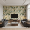 Hollyhock Hdb Lemon/Aqua — Living Room Room Setting
