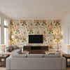 Hollyhock Hdb Multi | Kravet - Living Room Visualization (AI-generated, may not be to scale. Verify pattern scale with product specifications.)