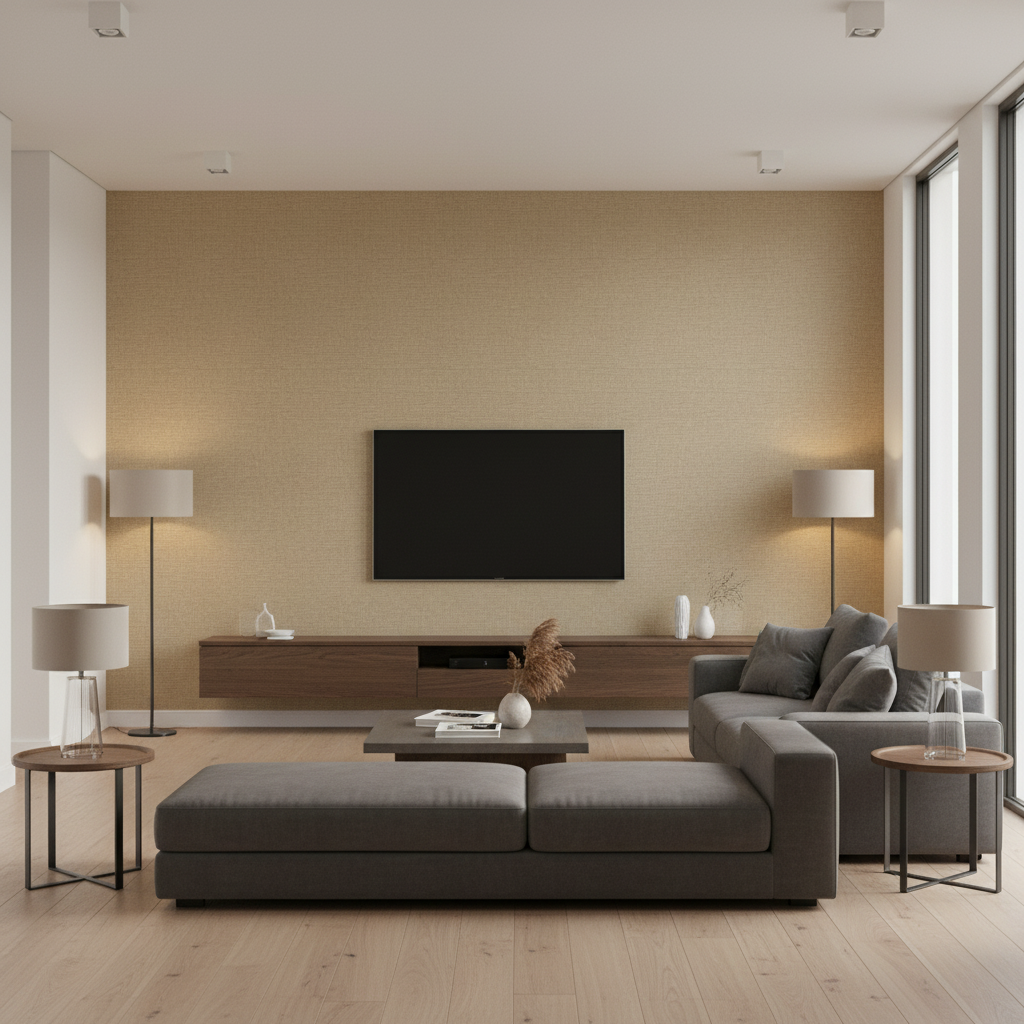 Dublin Linen camel — Living Room Room Setting