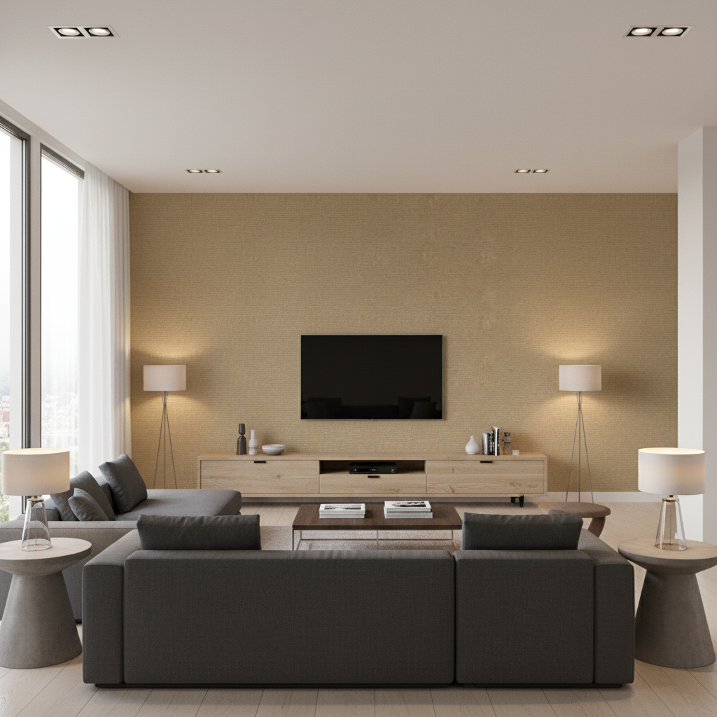 Dublin Linen camel — Living Room Room Setting