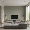 Dublin Linen sage green — Living Room Room Setting