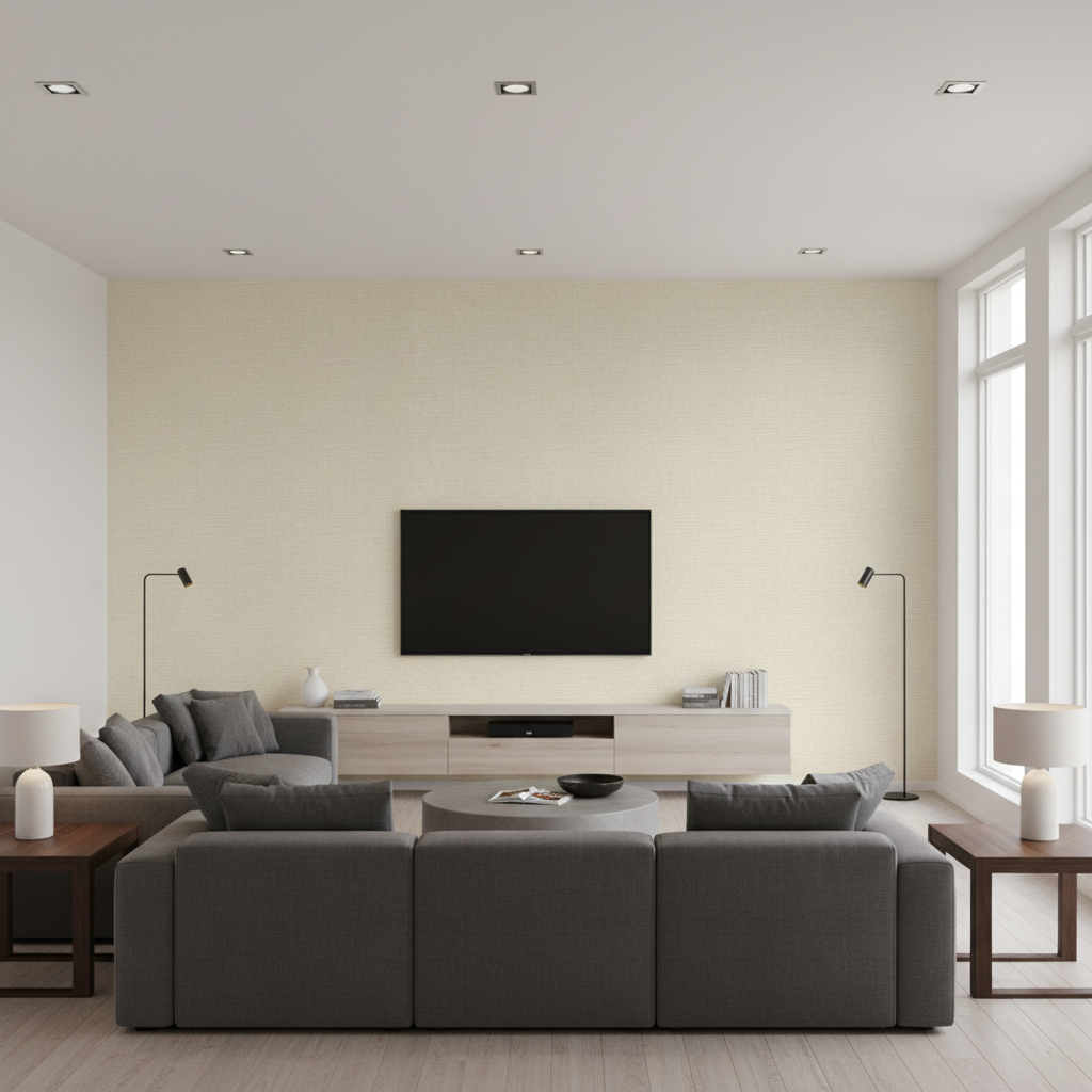 Dublin Linen Cream — Living Room Room Setting