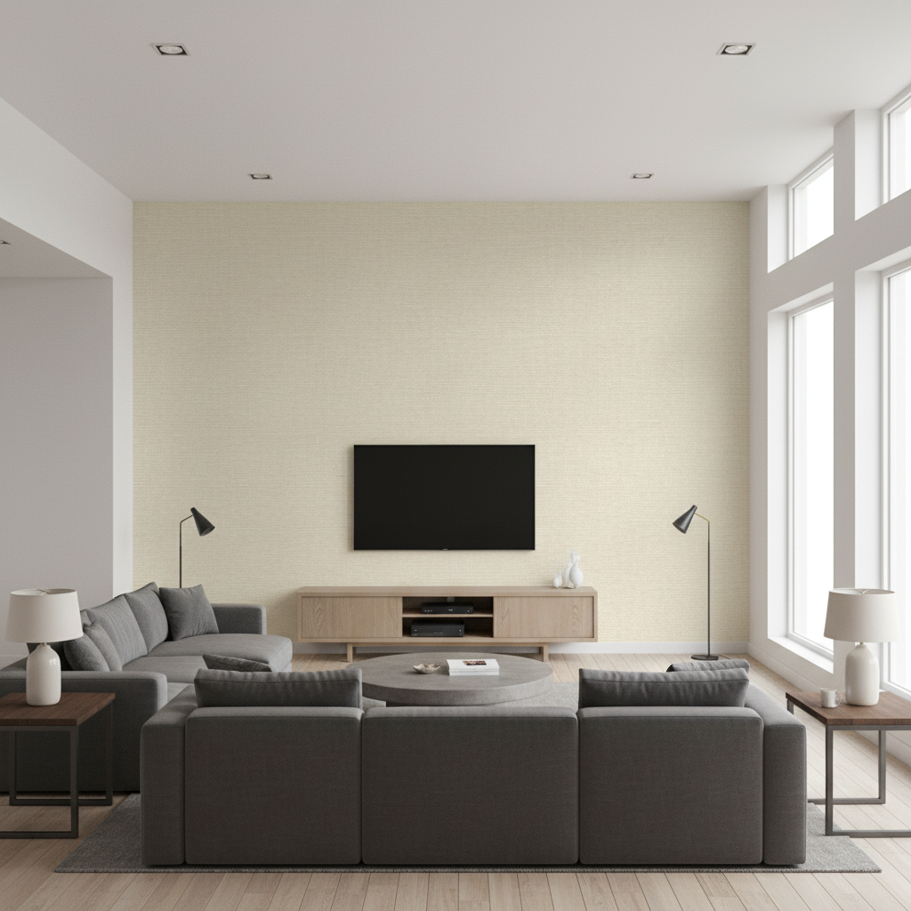 Dublin Linen Cream — Living Room Room Setting