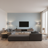 Dublin Linen light blue — Living Room Room Setting