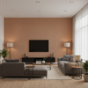 Dublin Linen burnt sienna — Living Room Room Setting