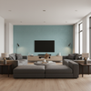 Dublin Linen pale teal — Living Room Room Setting