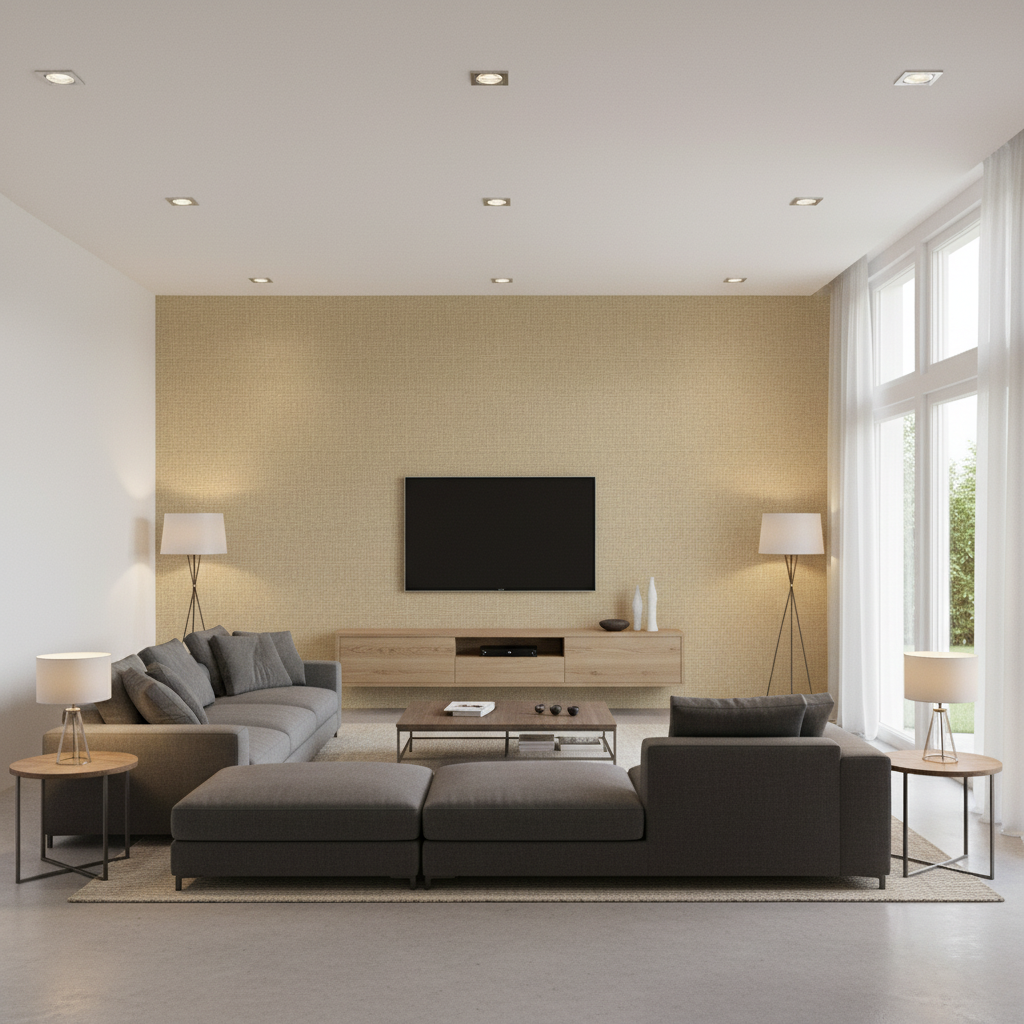 Dublin Linen Granite — Living Room Room Setting