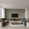 Dublin Linen Oatmeal — Living Room Room Setting