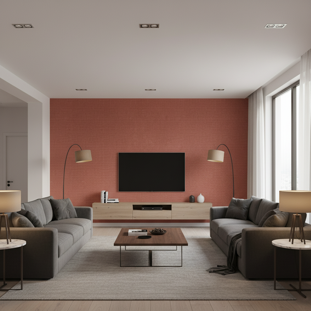 Dublin Linen rust — Living Room Room Setting