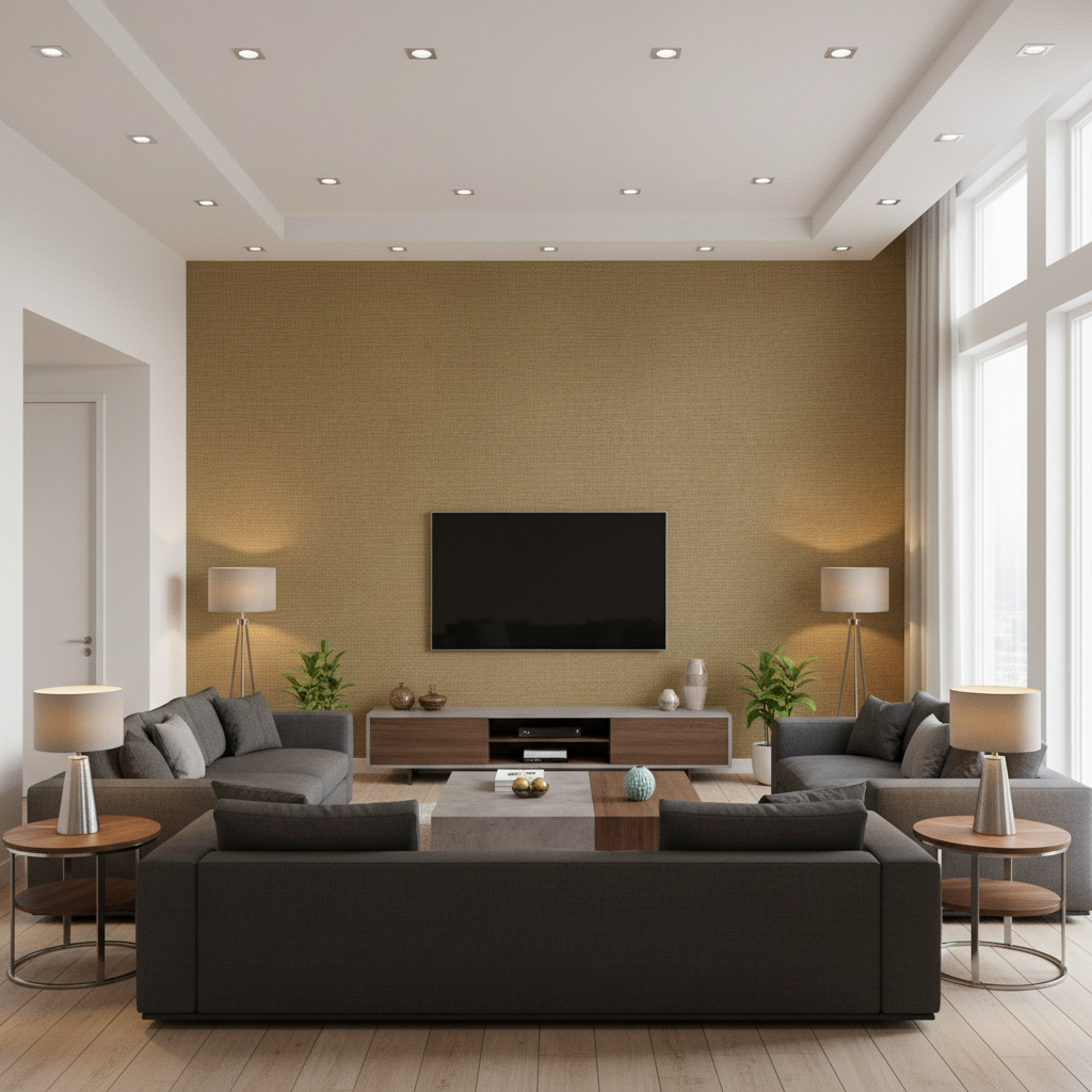 Dublin Linen Dune — Living Room Room Setting