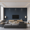 Dublin Linen dark slate gray — Living Room Room Setting