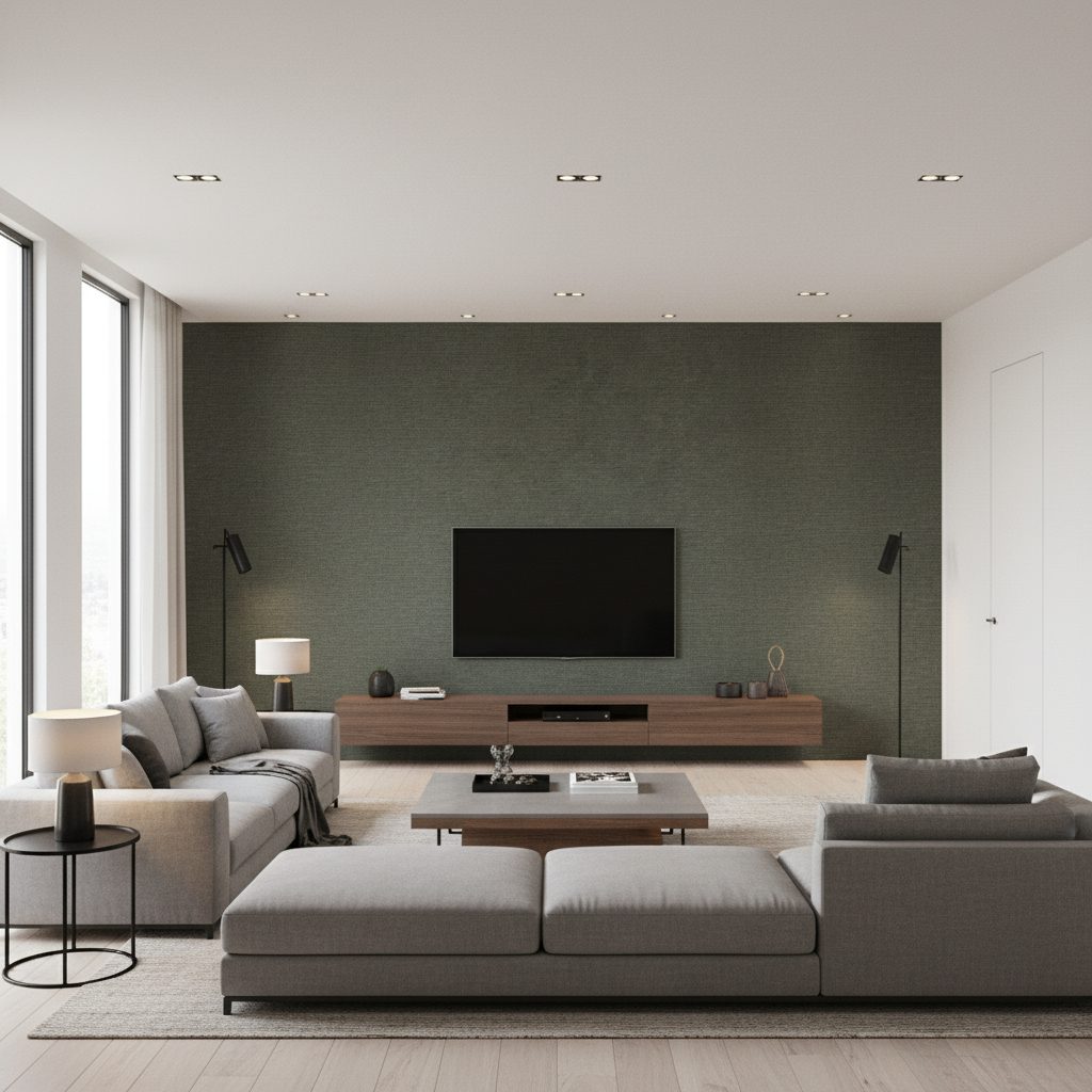 Dublin Linen Slate — Living Room Room Setting