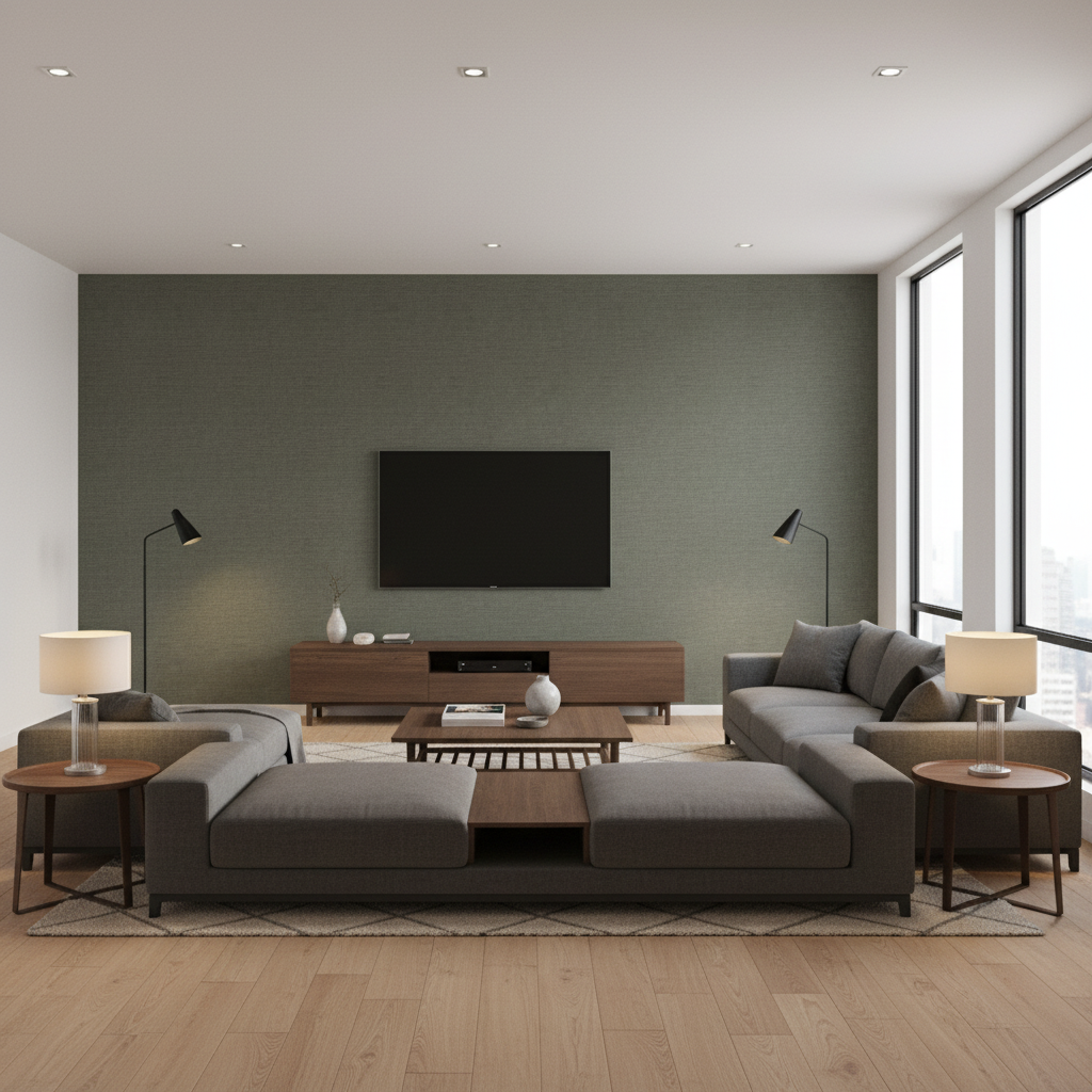 Dublin Linen Slate — Living Room Room Setting