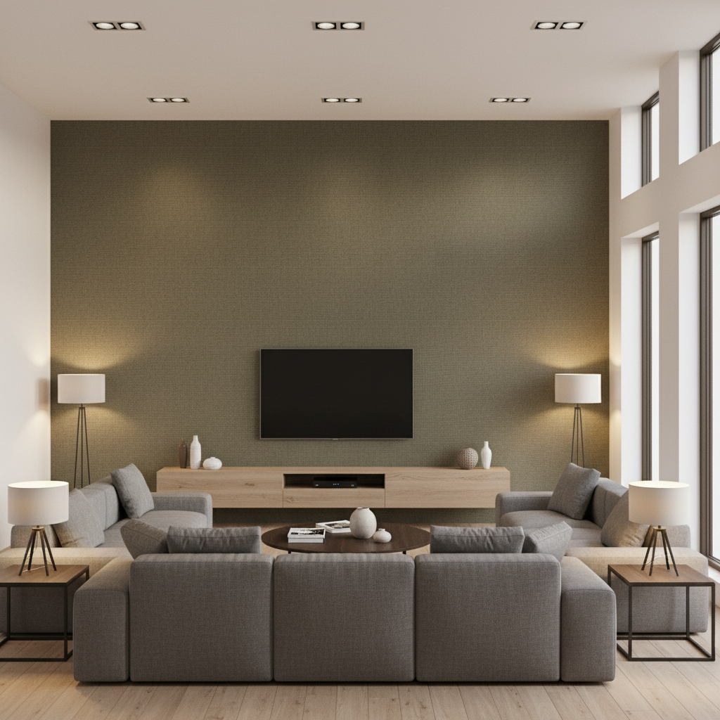 Dublin Linen Carob — Living Room Room Setting