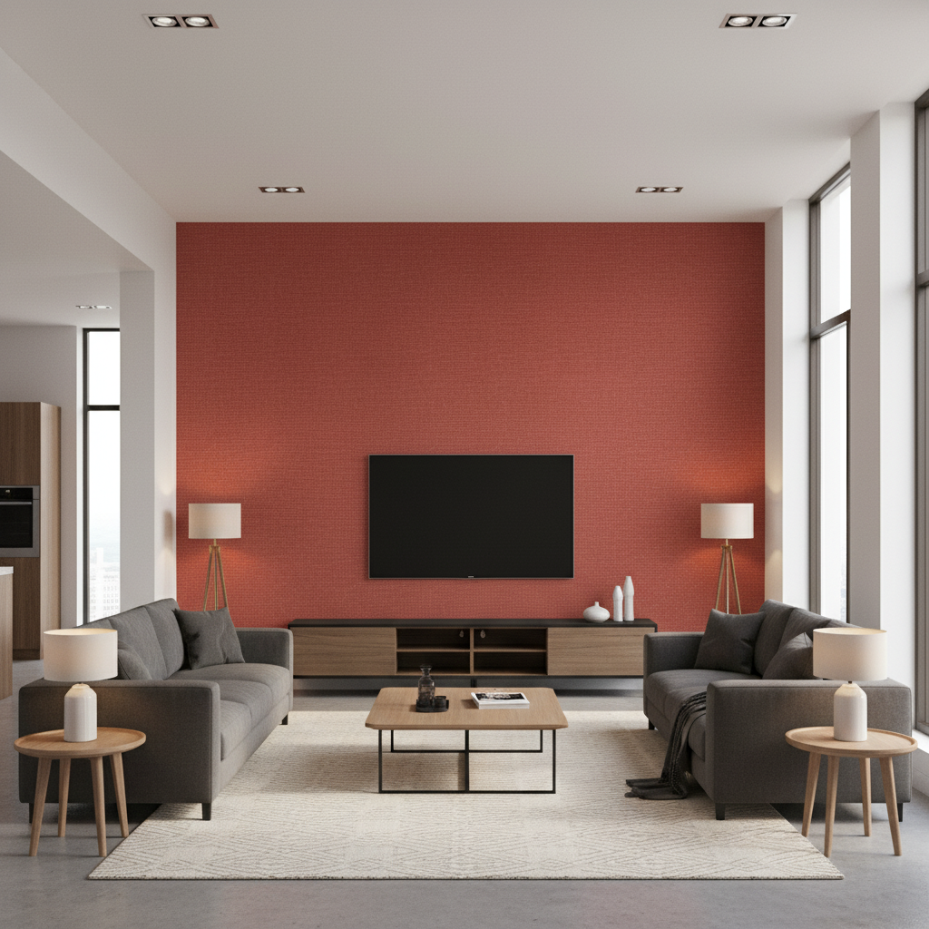 Dublin Linen Brick — Living Room Room Setting