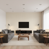Watermill Linen Cloud — Living Room Room Setting