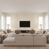 Watermill Linen Cloud — Living Room Room Setting