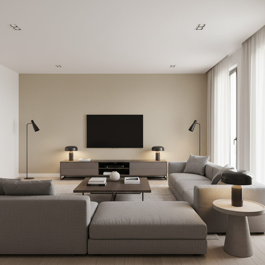 Watermill Linen beige — Living Room Room Setting