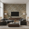 Watermill Linen taupe — Living Room Room Setting