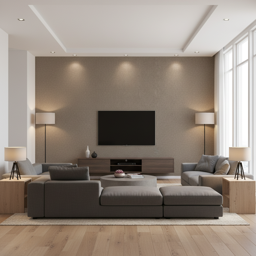 Watermill Linen Tea — Living Room Room Setting