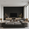 Watermill Linen Caviar — Living Room Room Setting