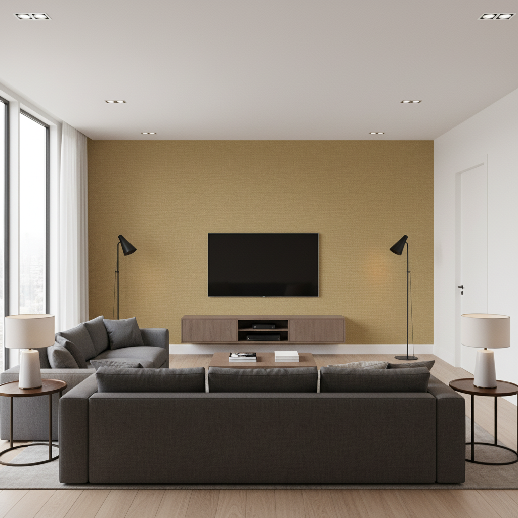 Watermill Linen Gold — Living Room Room Setting