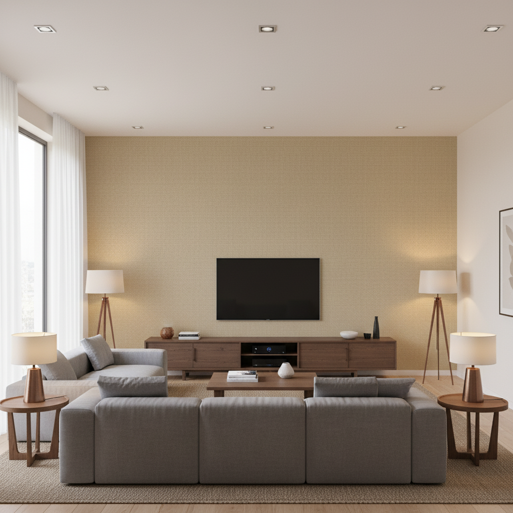 Watermill Linen Wheat — Living Room Room Setting