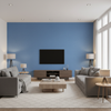 Watermill Linen cornflower blue — Living Room Room Setting