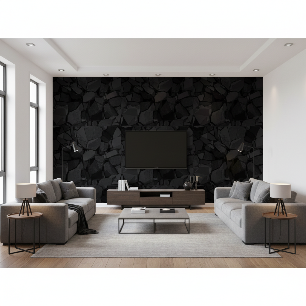 Watermill Linen Onyx — Living Room Room Setting